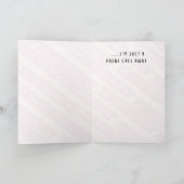 Gevangenis Wenskaart - Gewoon een telefoongesprek  Bedankkaart (Binnen)