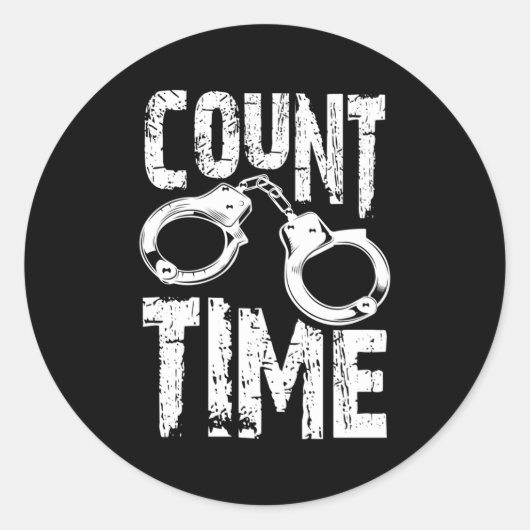 Gevangenisbewaarder, gevangenisbewaarder ronde sticker (Voorkant)