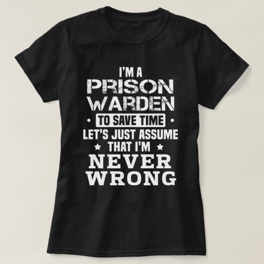 Gevangenisdirecteur T-shirt (Design voorkant)