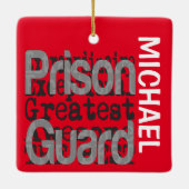 Gevangenisgarde Extraordinaire CUSTOM Keramisch Ornament (Achterkant)