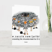 Gevangeniskaart: Vrouw Jailbird Kaart (Achterkant)