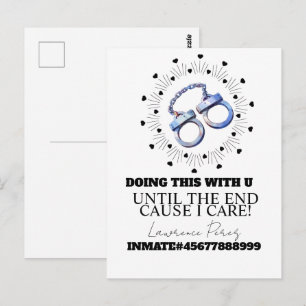 Gevangeniskaarten Lange Afstand Tijd Doen Handboei Briefkaart