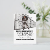 Gevangeniskaarten Lange Afstand Tijd Uitdienen Briefkaart (Staand voorkant)