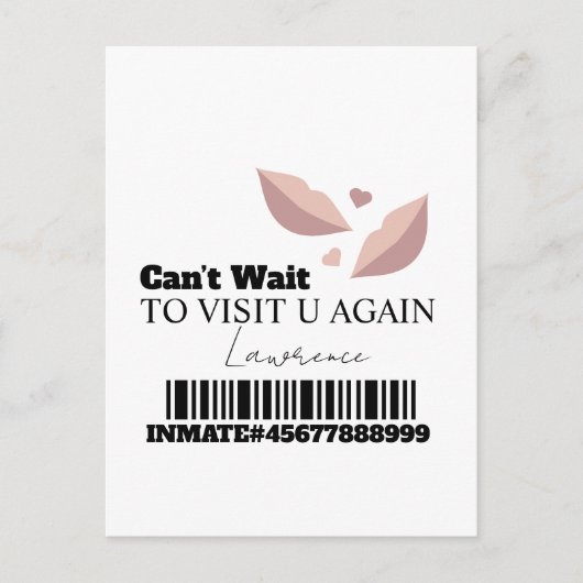 Gevangeniskaarten Lange Afstandsbezoek Briefkaart (Voorkant)