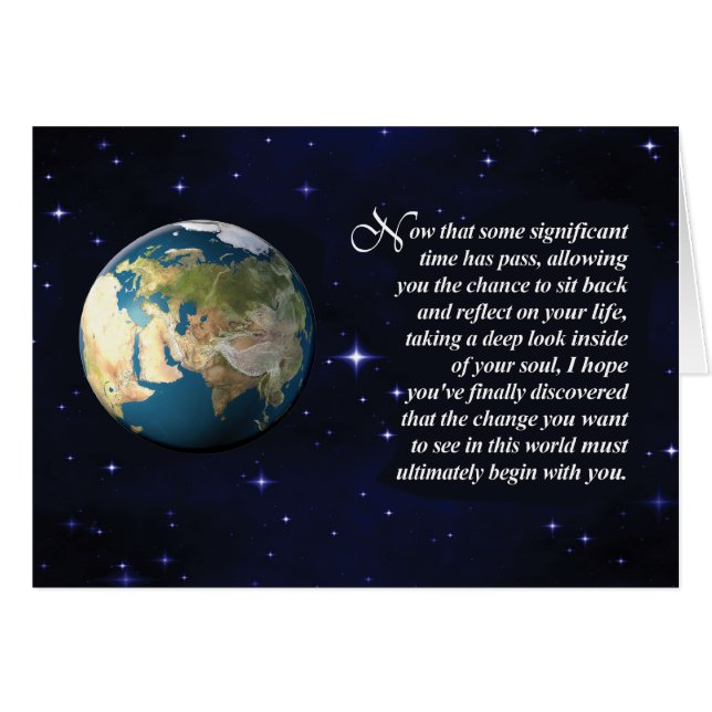 Gevangeniskaarten - Verander de wereld (Voorkant Horizontaal)