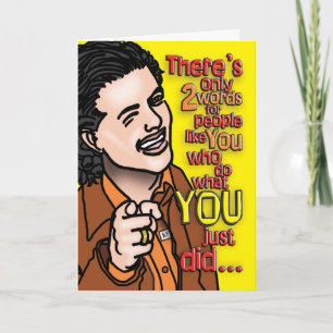 Gevangeniskaartjes - absoluut ingrijpend bedankkaart