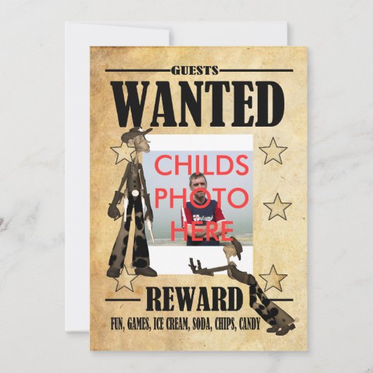 Gevangeniskinderen Gezochte Fotokaart Kaart (Voorkant)