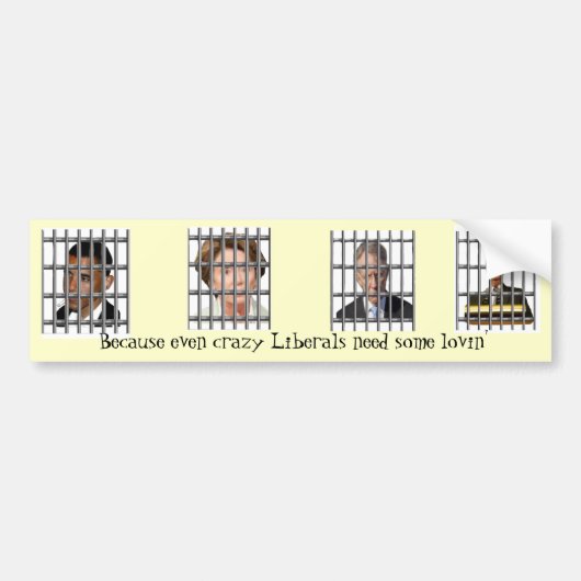 Gevangenisliefde voor de grote vier bumpersticker (Voorkant)