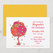 Gevangenisuitnodiging van het meisje met gelaagde  kaart (Voorkant / Achterkant)