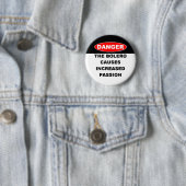 Gevaren van Bolero-Buttonnen Ronde Button 5,7 Cm (In situ)