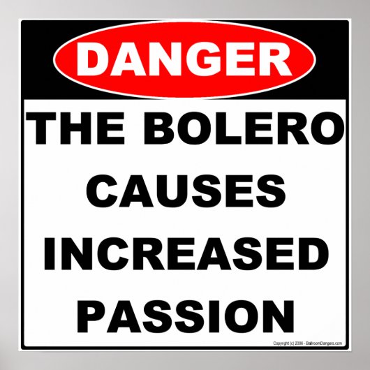 Gevaren van Bolero-Poster Poster (Voorkant)