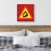 Gevarenbord hete peper canvas afdruk (Insitu (Slaapkamer))