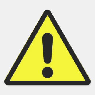 Gevarenbordsticker Sticker