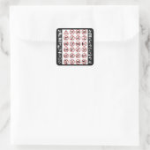 Gevarensignalen (3) vierkante sticker (Tas)