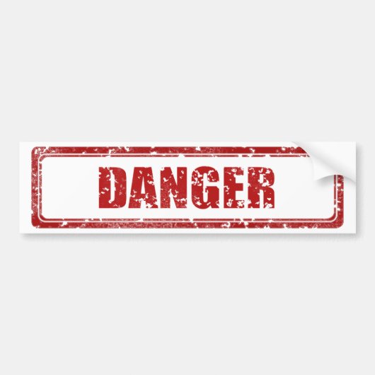 Gevarenstempel Bumpersticker (Voorkant)