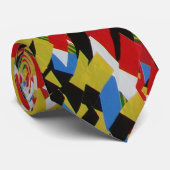 Gevarenwaarschuwing bedreigt overal waar moderne a stropdas (Opgerold)