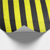 Gevarenwaarschuwing zwart en geel cadeaupapier (Hoek)