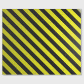 Gevarenwaarschuwing zwart en geel cadeaupapier (Vlak)