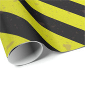 Gevarenwaarschuwing zwart en geel cadeaupapier (Rol Hoek)