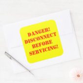 Gevarenwaarschuwingslabel Vierkante Sticker (Envelop)