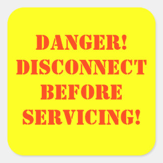 Gevarenwaarschuwingslabel Vierkante Sticker