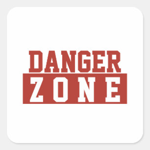 Gevarenzone / Minimalistische Moderne Eenvoudige R Vierkante Sticker