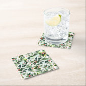 Gevarieerd Winterberry Patroon Kerstmis Kartonnen Onderzetters (Insitu)