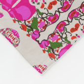 Gevarieerde bloemrozen fleece deken (Hoek)