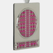 Gevarieerde bloemrozen verzilverd banner ornament (Rechts)