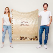 Gevarieerde Chocolade met Bloemen Fleece