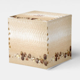 Gevarieerde chocolade met decoratieve bloemen bedankdoosjes
