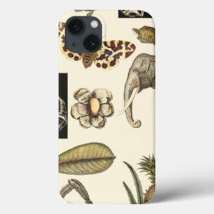 Gevarieerde dieren geschilderd op crèmekleurige ac Case-Mate iPhone case