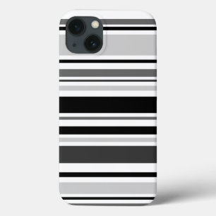 Gevarieerde grijze, zwarte, witte strepen Case-Mate iPhone case