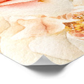 Gevarieerde herfst bloemenroestige ivoor blozen sa poster (Hoek)