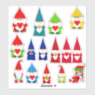 Gevarieerde Kerstkabouters Sticker
