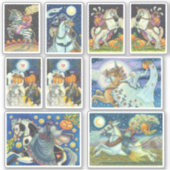 GEVARIEERDE KOPLOZE RUITER RUITSTER HALLOWEEN STICKER (Voorkant)