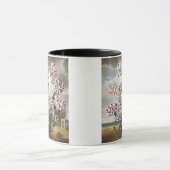 gevarieerde landbloemen met grijze hemel mok (Midden)