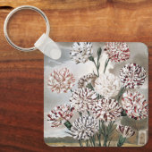  gevarieerde landbloemen met grijze hemel sleutelhanger (Voorkant)