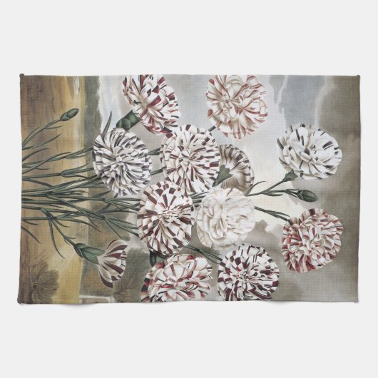  gevarieerde landbloemen met grijze hemel theedoek (Horizontaal)