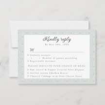 gevarieerde RSVP-maaltijdkeuzes