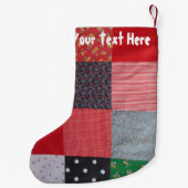 gevarieerde vierkantjes van  kleurrijk lappendeken kleine kerstsok (Achterkant)