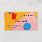 Gevarieerde vormen in levendige kleuren visitekaartje (Achterkant)