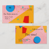 Gevarieerde vormen in levendige kleuren visitekaartje (Voorkant / Achterkant)