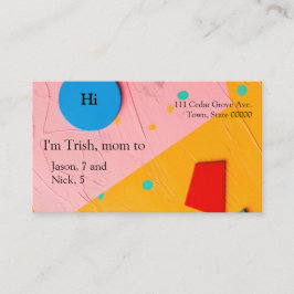 Gevarieerde vormen in levendige kleuren visitekaartje