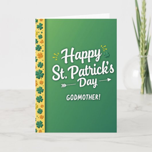 Gevatterdag Prettig St. Patrick's Dag Kaart (Voorkant)