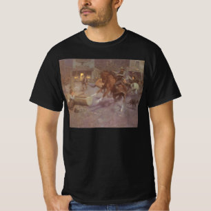 Gevecht bij de Roundup Saloon door Bill Gollings T-shirt
