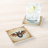 Gevecht en de herfstlucht glazen onderzetter (Schuin)