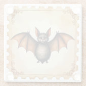 Gevecht en de herfstlucht glazen onderzetter (Achterkant)