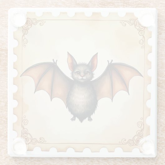 Gevecht en de herfstlucht glazen onderzetter (Achterkant)