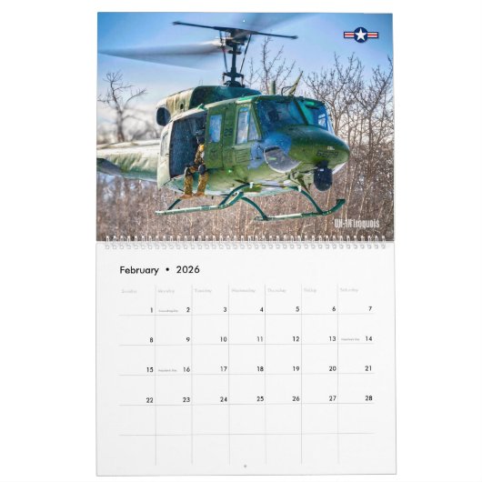 GEVECHT HUEY - UH-1 Helikopter Kalender (Feb 2026)